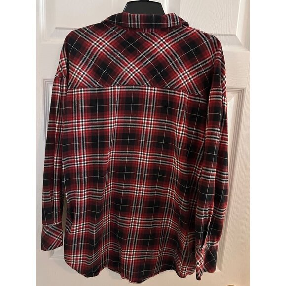 H&M Divided Oversized Plaid Flannel Shirt size small - Picture 3 of 3